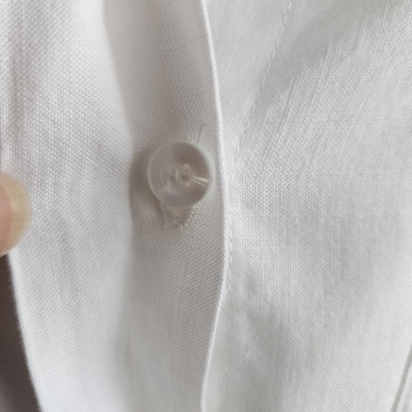 Cloth & Stone White Tencel Button Down Shirt Anthropologie Size Large - Picture 5 of 10